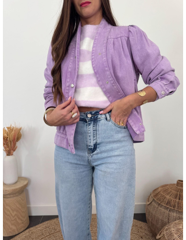 Rebecca - veste en jean lavande