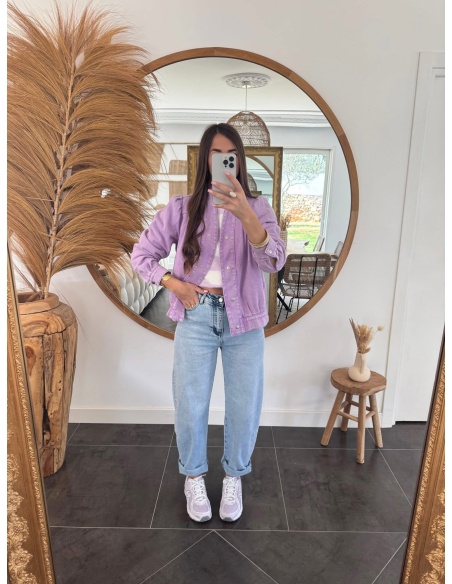 Rebecca - veste en jean lavande