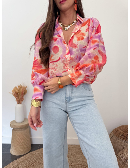 Stephanie - chemise à motifs colorés