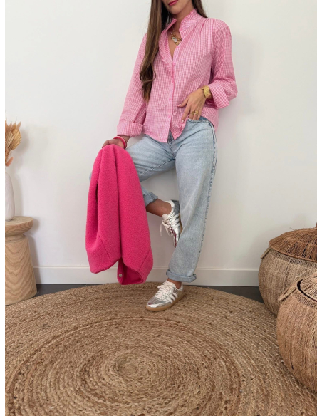 Sandrine - chemise vichy rose