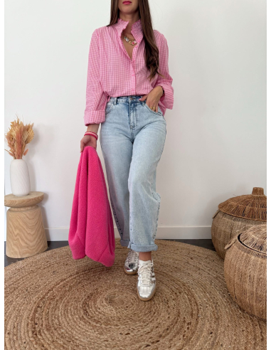 Sandrine - chemise vichy rose