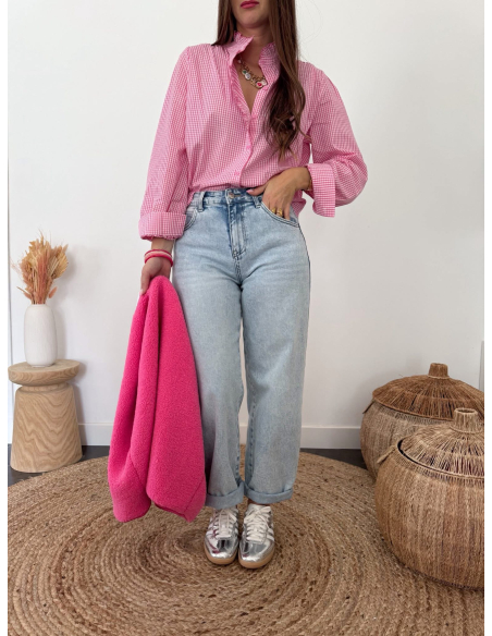 Sandrine - chemise vichy rose