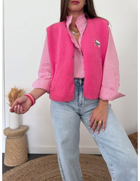 Alicante - gilet rose sans manches