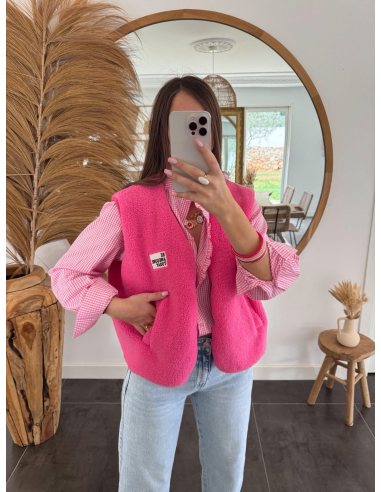 Alicante - gilet rose sans manches