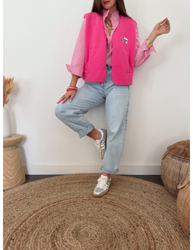 Alicante - gilet rose sans manches