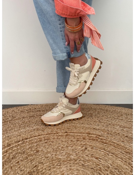 Mélla - basket corail/beige