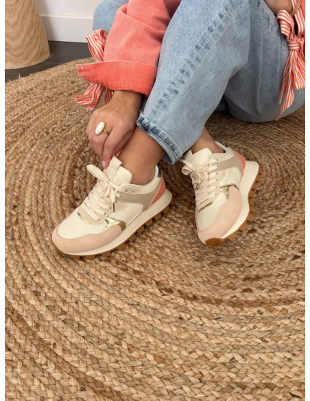 Mélla - basket corail/beige