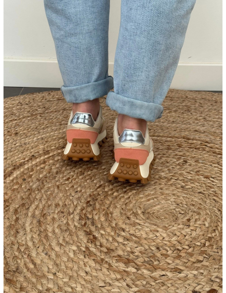 Mélla - basket corail/beige