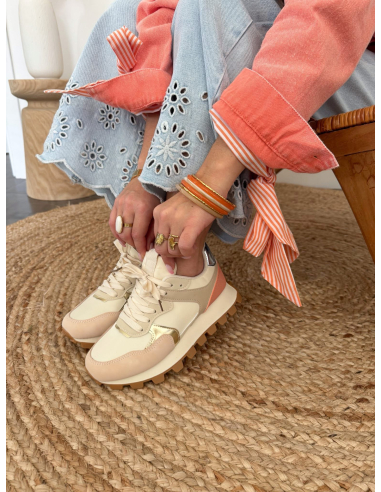 Mélla - basket corail/beige