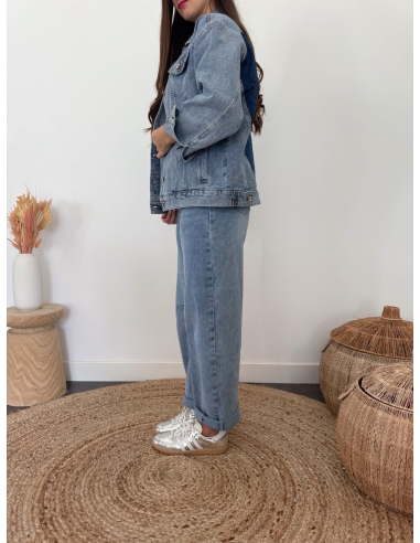 Valeriane - veste en jean palmiers