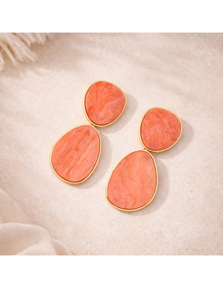 Tia - boucles d'oreilles orange