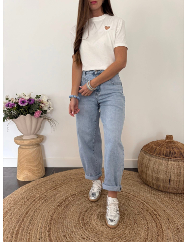 Alexis - t-shirt blanc cœur