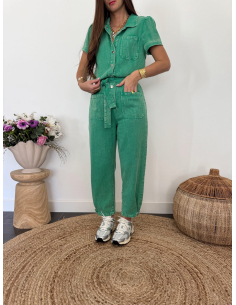 (PRÉCOMMANDE) Ralpha - combinaison en jean vert 2