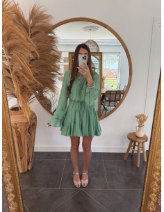 Aubane - robe vert sauge