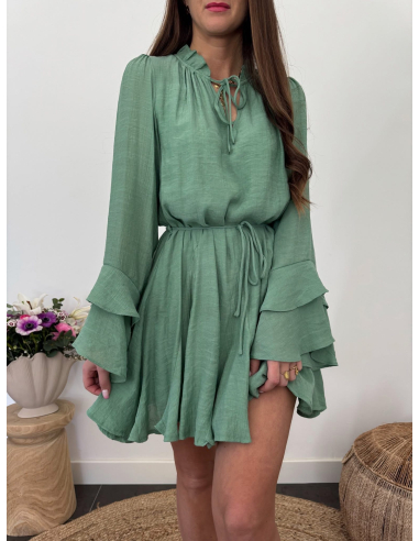 Aubane - robe vert sauge