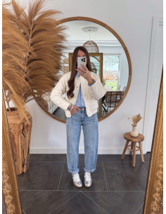 Marco - bombers matelassé écru