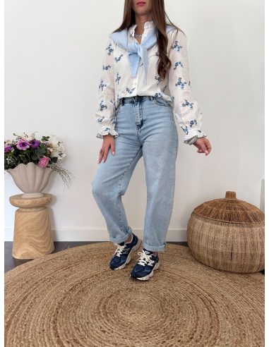 Gracie - blouse fleurie brodée