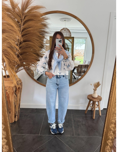 Gracie - blouse fleurie brodée