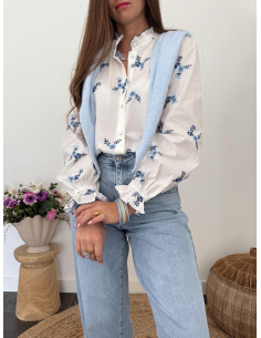 Gracie - blouse fleurie brodée 2