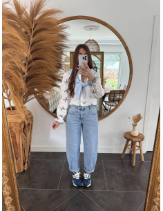 Gracie - blouse fleurie brodée