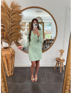 Alessia - robe blazer vert d'eau