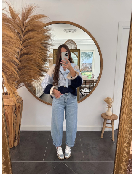 Eliel - gilet rayé bleu