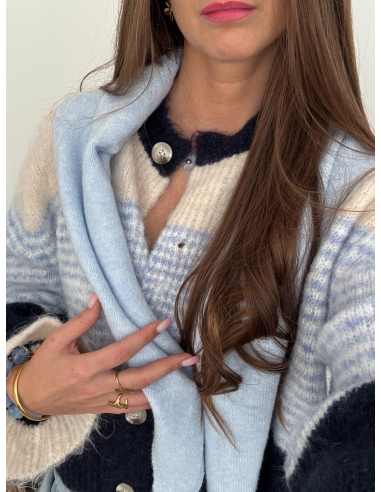 Eliel - gilet rayé bleu