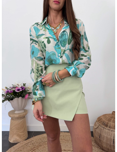 Samba - jupe-short vert d'eau