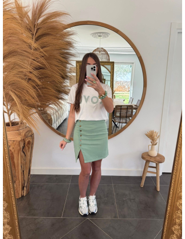 Elodine - jupe vert sauge