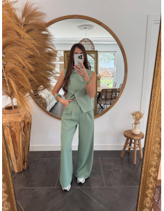 Ernest - pantalon de tailleur vert sauge