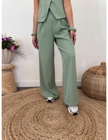 Ernest - pantalon de tailleur vert sauge
