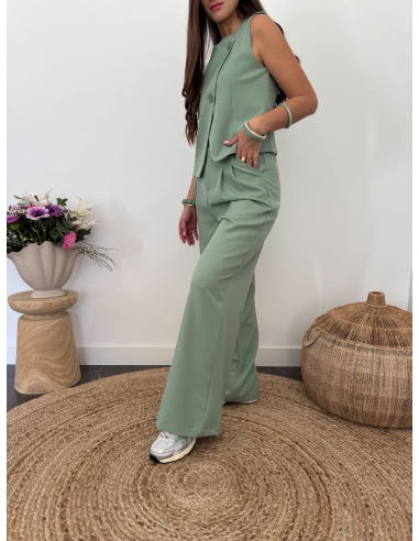 Ernest - pantalon de tailleur vert sauge
