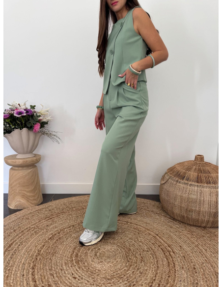 Ernest - pantalon de tailleur vert sauge