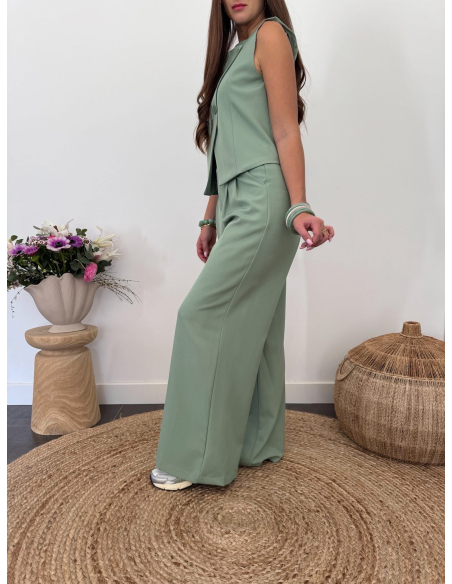 Ernest - pantalon de tailleur vert sauge