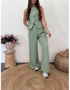 Ernest - gilet de tailleur vert sauge