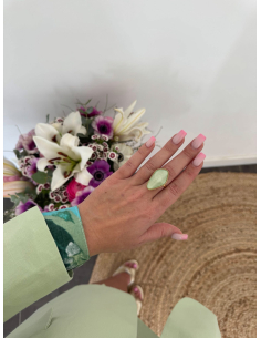 Clem - bague pierre vert d'eau