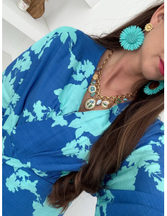 Géline - boucles d'oreilles turquoise