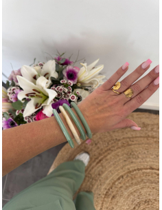 Gaël - joncs en résine vert d'eau 2