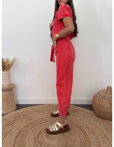 (PRÉCOMMANDE) Ralpha - combinaison en jean rouge