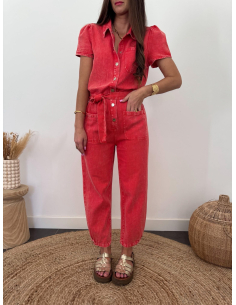 (PRÉCOMMANDE) Ralpha - combinaison en jean rouge 2