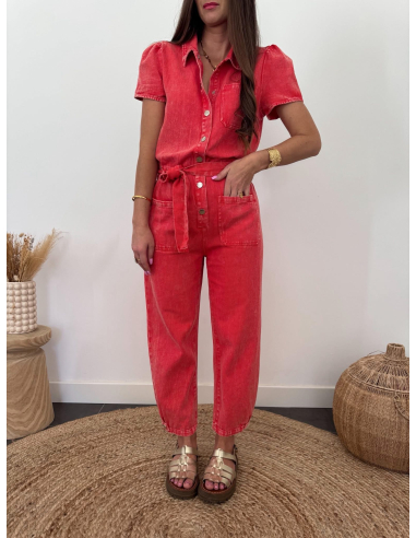 (PRÉCOMMANDE) Ralpha - combinaison en jean rouge