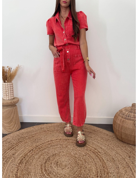(PRÉCOMMANDE) Ralpha - combinaison en jean rouge
