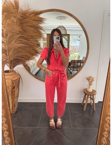 (PRÉCOMMANDE) Ralpha - combinaison en jean rouge