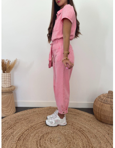 (PRÉCOMMANDE) Ralpha - combinaison en jean rose 2