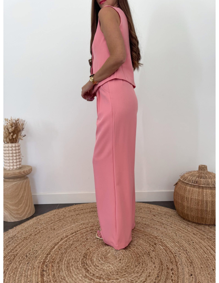 Ernest - gilet de tailleur rose