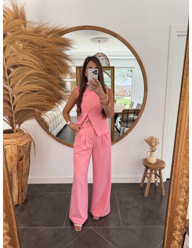 Ernest - pantalon de tailleur rose