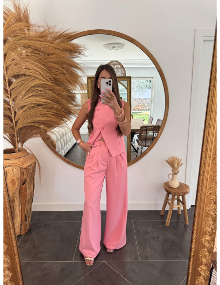 Ernest - pantalon de tailleur rose