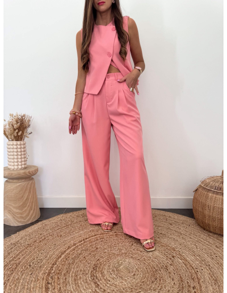 Ernest - pantalon de tailleur rose