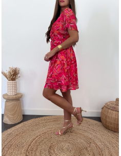 Alphie - robe fuchsia & orange 2