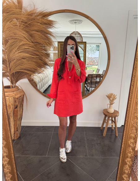 Cybelle - robe en jean rouge